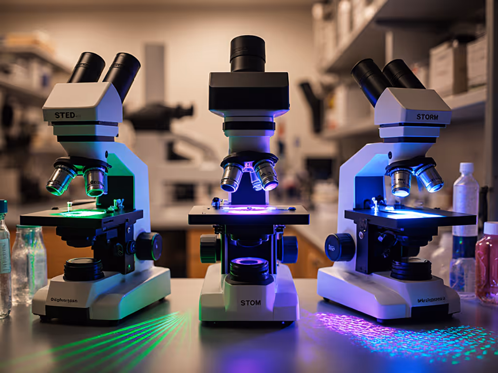 Super-Resolution Microscopy: STED vs STORM vs SIM Accessory Guide